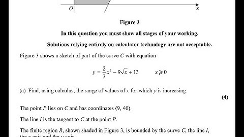 P2 Oct 2023 (Question 9) IAL WMA12/01 Pearson Edexcel Math Past Paper