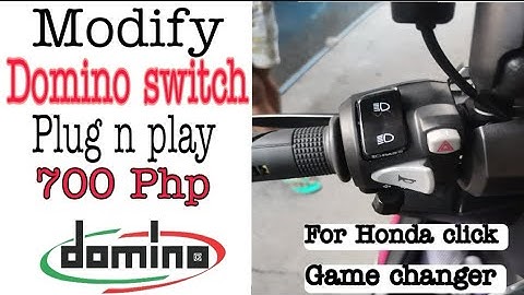 #DominoSwitch#HondaClick Modify domino switch (plug n play) with mini driving light