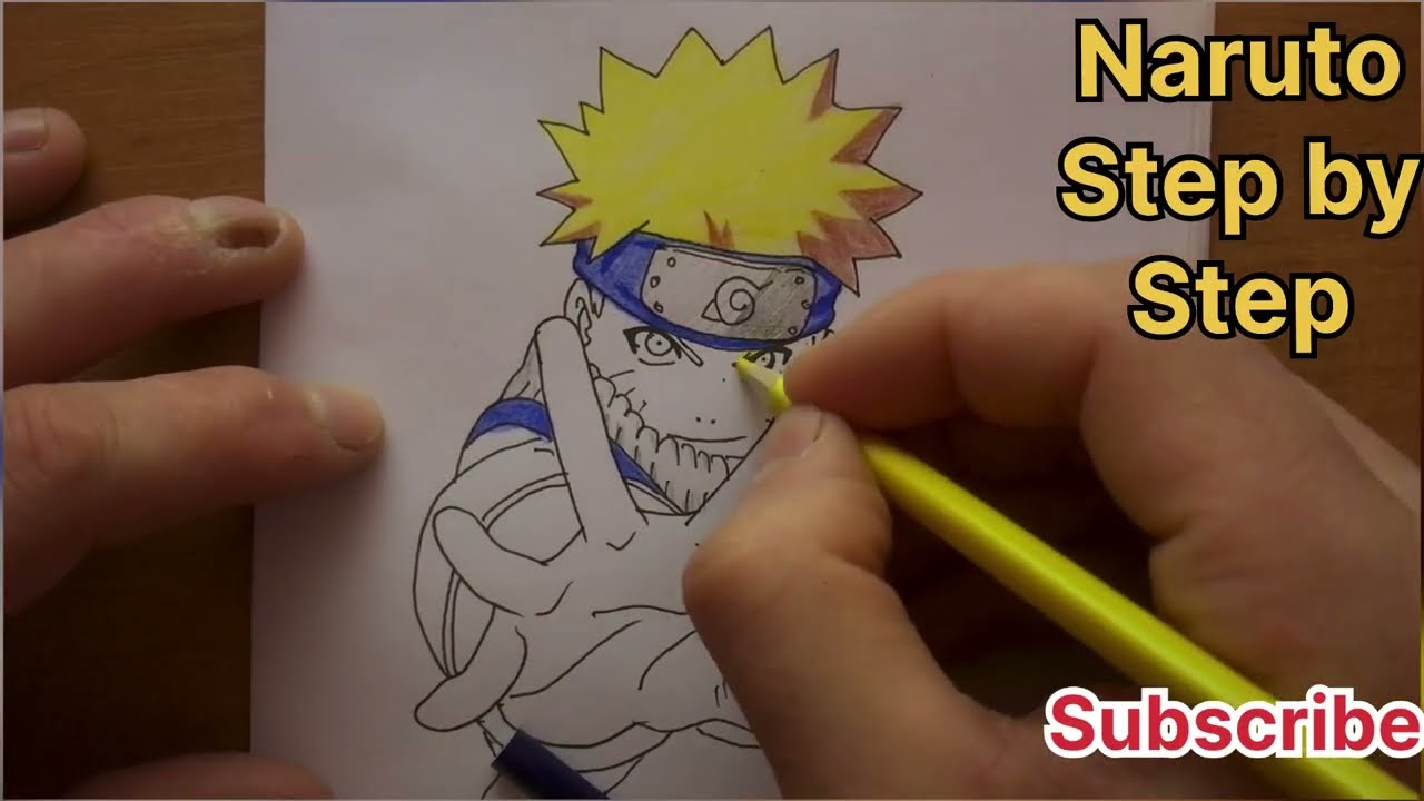 How to draw Naruto / easy lesson for beginner / step by step / drawing anime hero