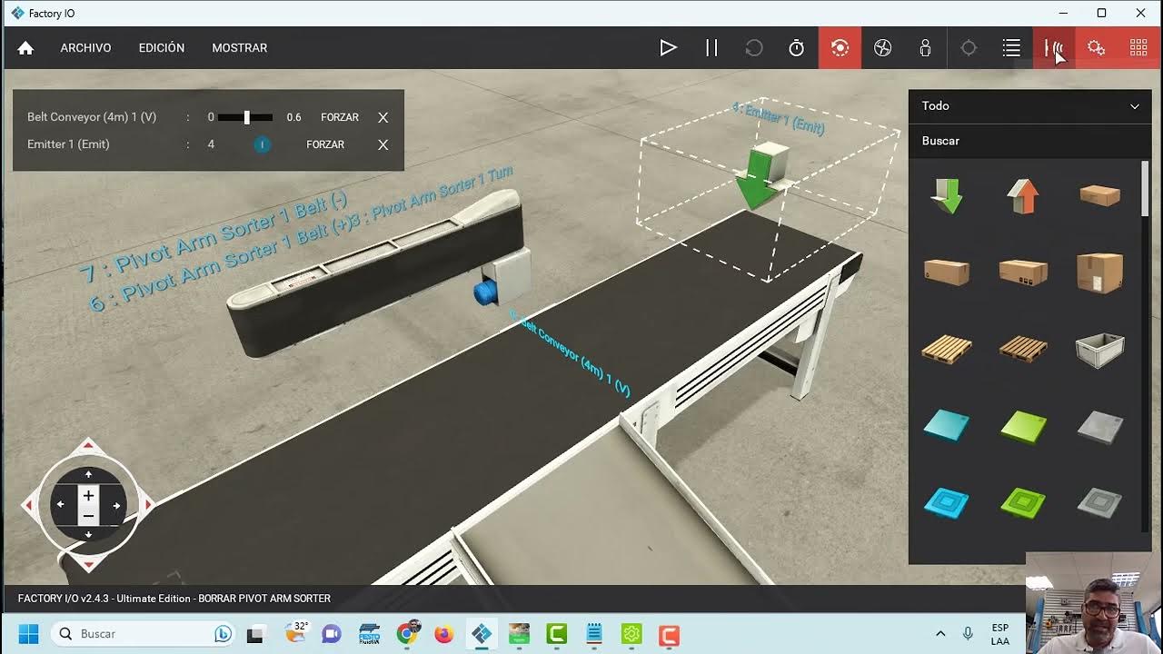 FACTORY IO PIVOT ARM SORTER PROGRAMACIÓN DE PLC SIMULACIÓN DE PLC - YouTube
