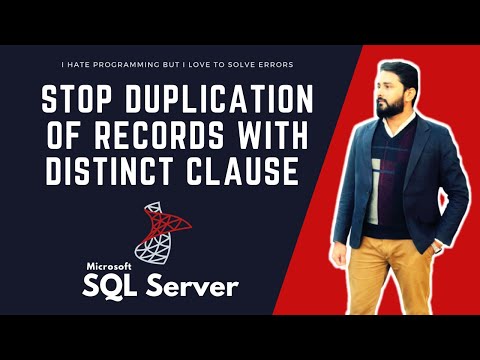 STOP DUPLICATION OF RECORDS WITH DISTINCT CLAUSE IN SQL SERVER | IN URDU | IN HINDI | SQL SERVER