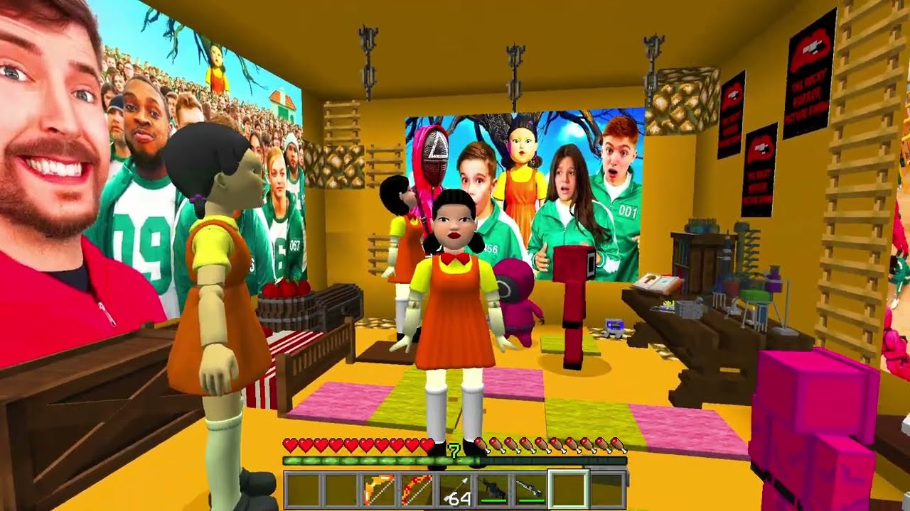 فلم ماين كرافت : كوكب منطاد لعبة الحبار ضد روبلوكس ضد الأشرار ضد ببجي !!؟ 🔥😱