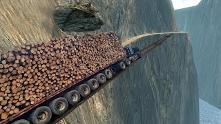 Dangerous Fastest Skill Biggest Logging Truck Driving - Heavy Equipment Machines Climbing Working