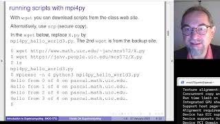 Hands On Supercomputing: interactively on a workstation or submitting scripts to a supercomputer