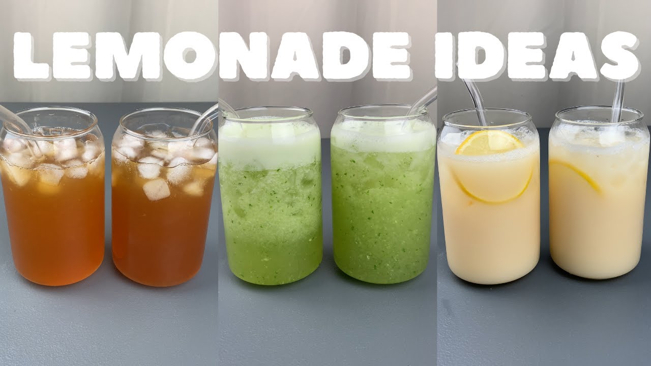 9 DIY Lemonade Ideas Cucumber Lemonade, Lemon Yakult, Watermelon