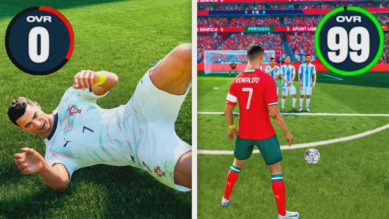 Každý gól z přímáku = Ronaldo se zlepšuje o level