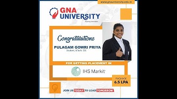Placed in IHS Markit | GNA University