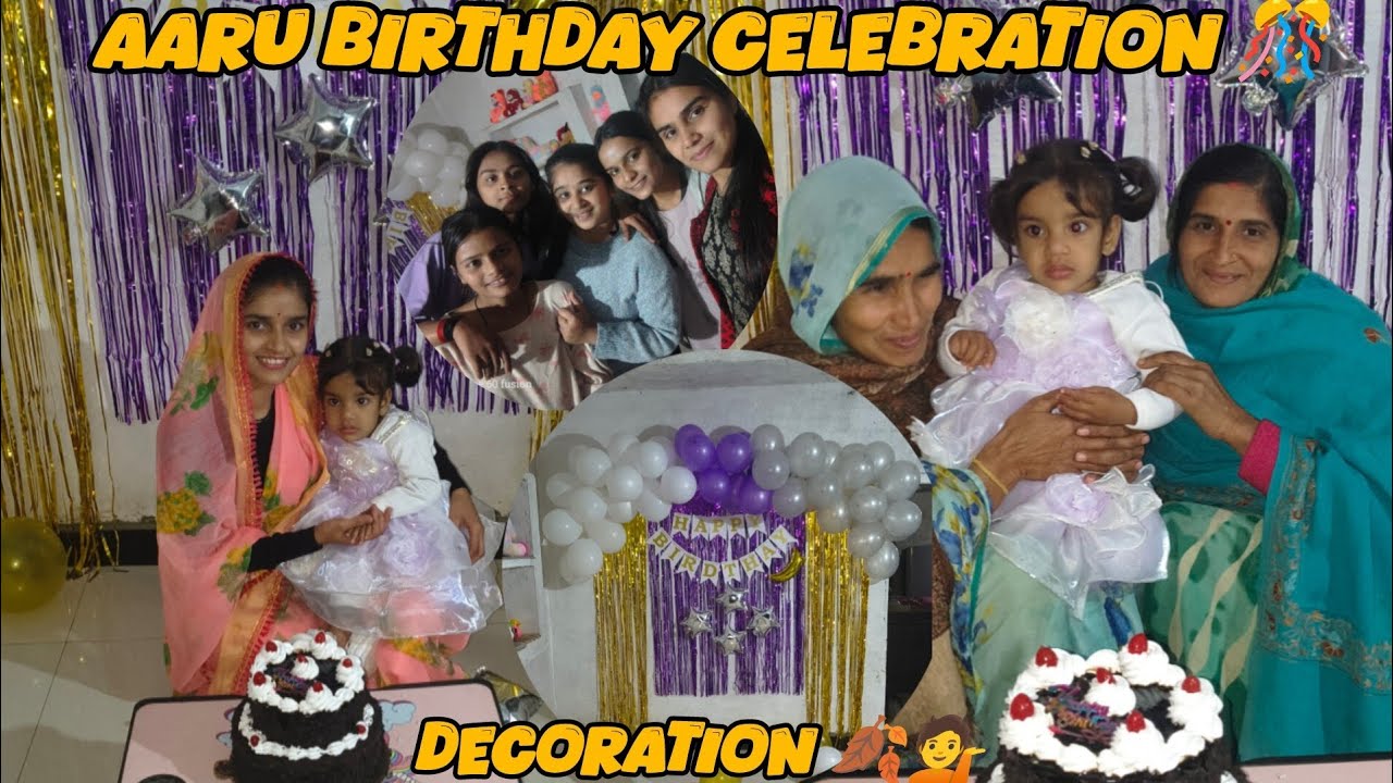 Aaru birthday celebration 🎊 sb ne kiya dance 🩰, Kiya Kanya pojan 🙏