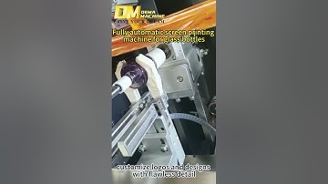 Fully automatic screen printing machine for glass bottles #perfumes