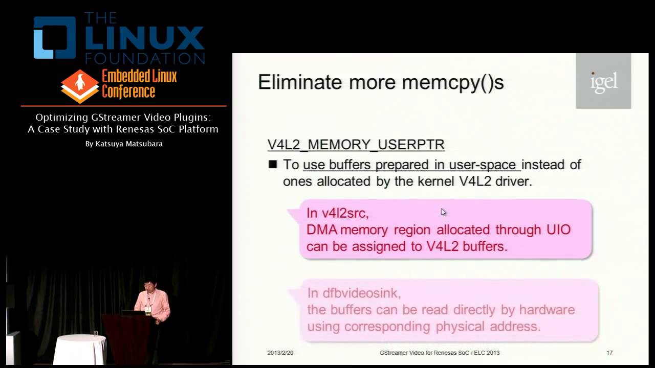 Embedded Linux Conference 2013 - Optimizing GStreamer Video Plugins ...