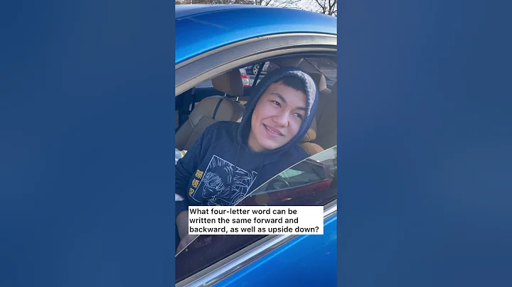 What four-letter word can be written the same forward and backward, as well as upside down?