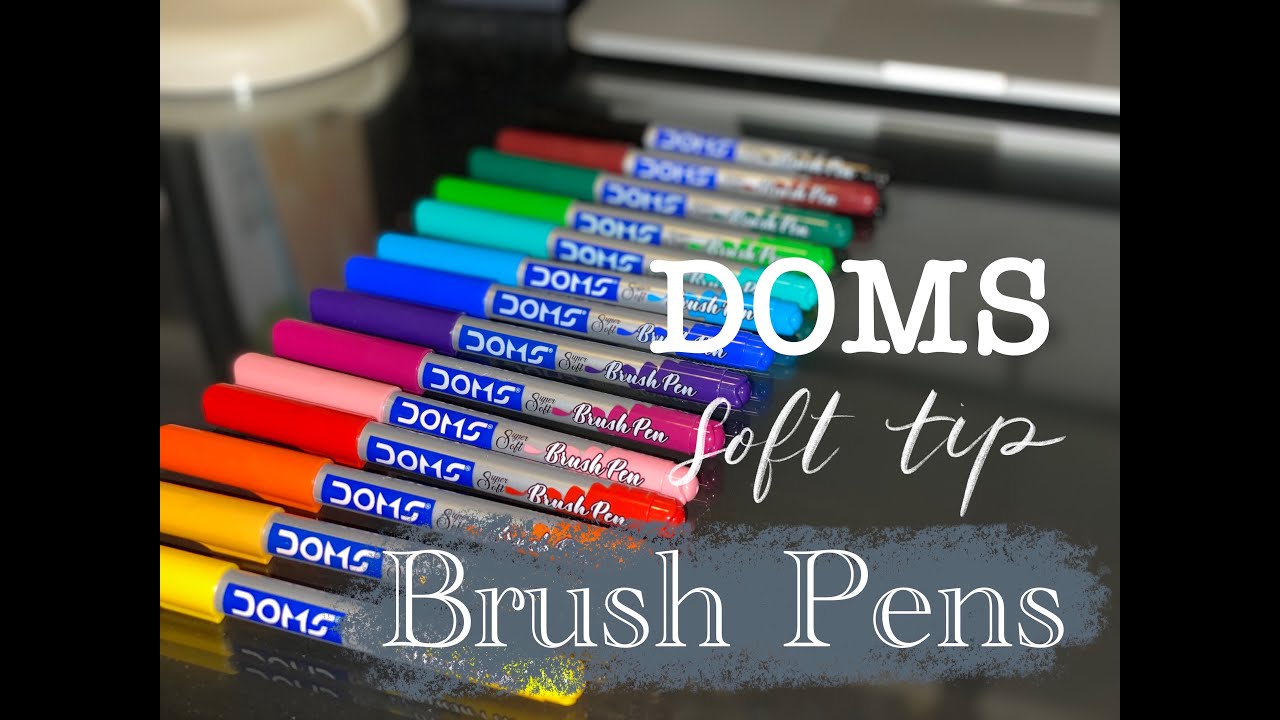 Multicolor Plastic Doms Brush Pens