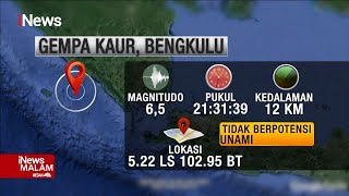 Gempa 6,5 Magnitudo Guncang Bengkulu, Tak Berpotensi Tsunami #iNewsMalam 23/08