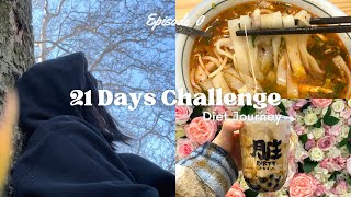Cherry Blossom 🌸 and 10K steps | making Khao Piak Sen from scratch | 21 Days Diet Challenge Ep.0