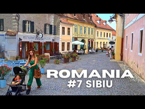 Sibiu Romania - Most BEAUTIFUL city in Romania ▪︎ City Walkin Tour 4K60FPS
