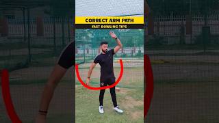 Correct & basic Arm path in Fast Bowling ✅ Cricket Tips #shorts #shortsvideo #cricket #trending