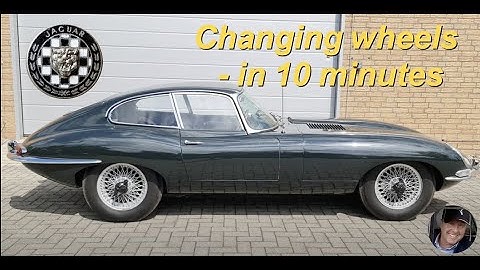 Jaguar E Type wheel change in 10 minutes