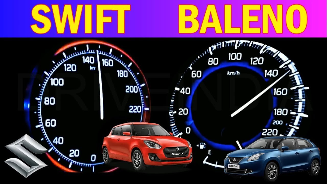 Maruti Suzuki Swift vs Maruti Suzuki Baleno top Speed test, 1.2 Petrol