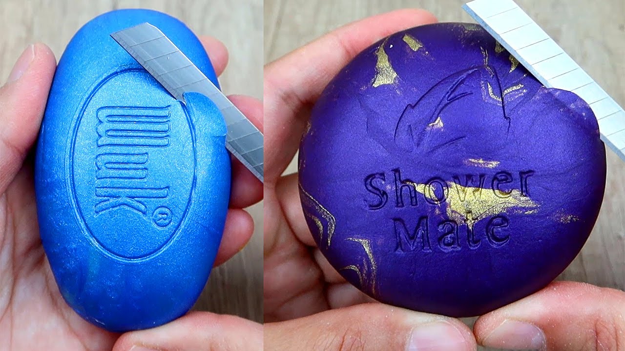 Relaxing Soap Cutting ASMR. Satisfying Soap and lipstick cutting. Corte de jabón - 720