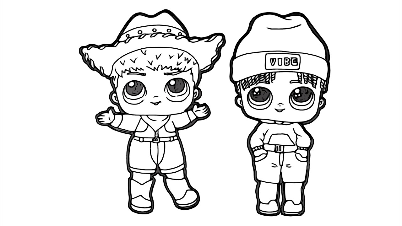 How to Draw LOL Boy Doll DO-SI-DUDE and SUNNY | Drawing and Coloring for Kids LOL Surprise Dolls ...