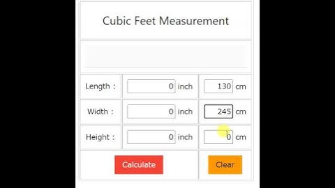 Cubic FeetCalculator with HTML + CSS +JS  in easy method @BScCSwallah