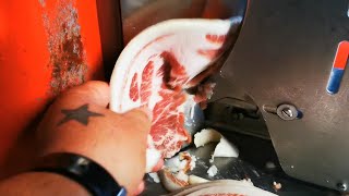 How to slice and cook crispy Bacon. Traditional, English dry cured Collar Bacon. #bacon