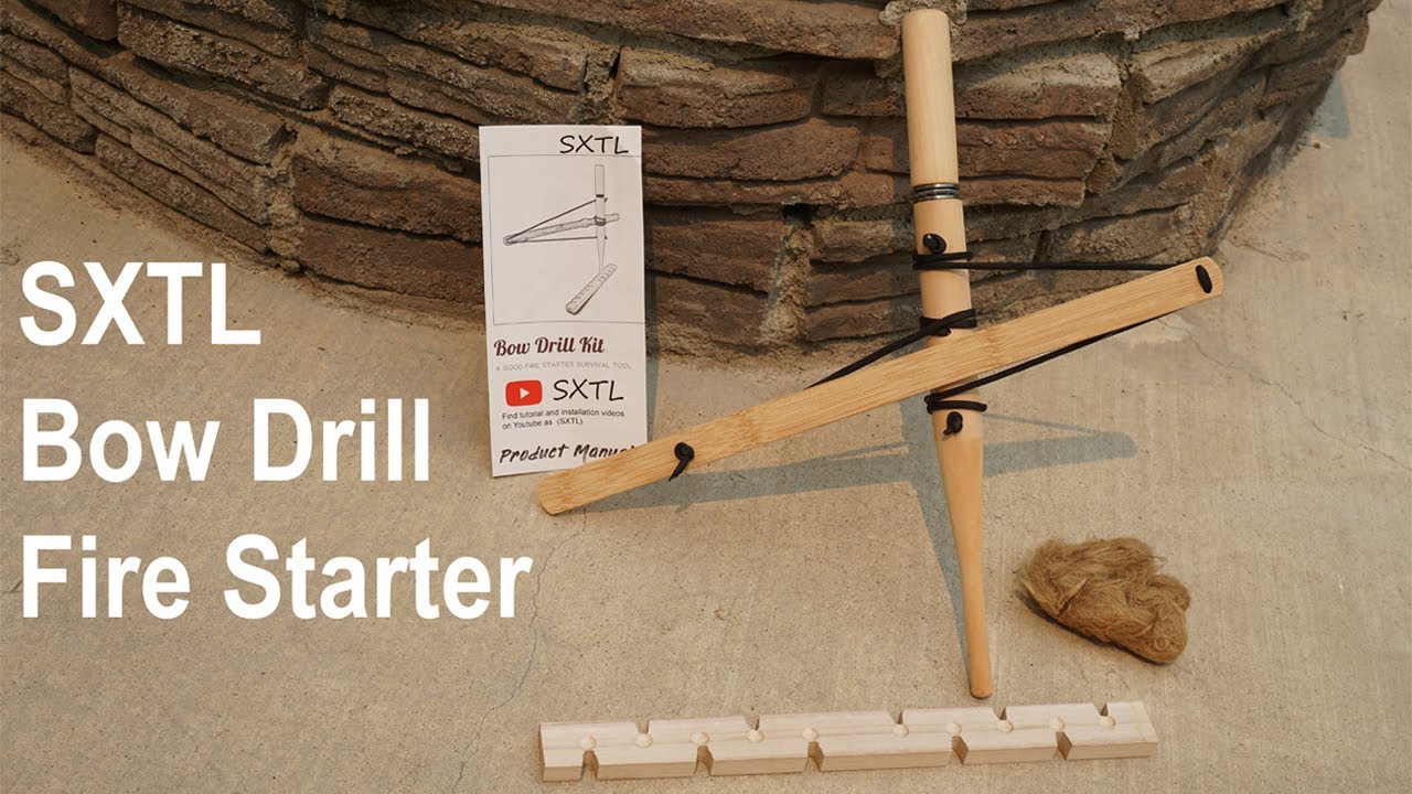 SXTL Bow Drill Fire Starter Instruction (Official) YouTube