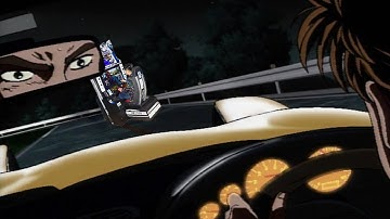 Initial D anime with Arcade stage logic