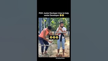 Junior Developer Tries To Help Senior Developer 😂#funny  #memes #memesprogramacion  #fyp  #fun