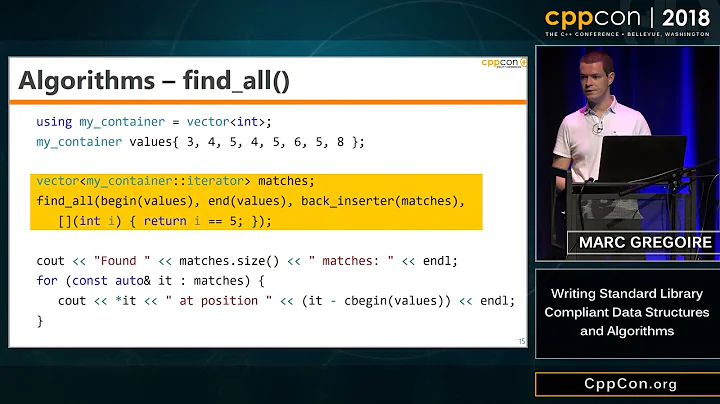 CppCon 2018: Marc Gregoire Writing Standard Librar...