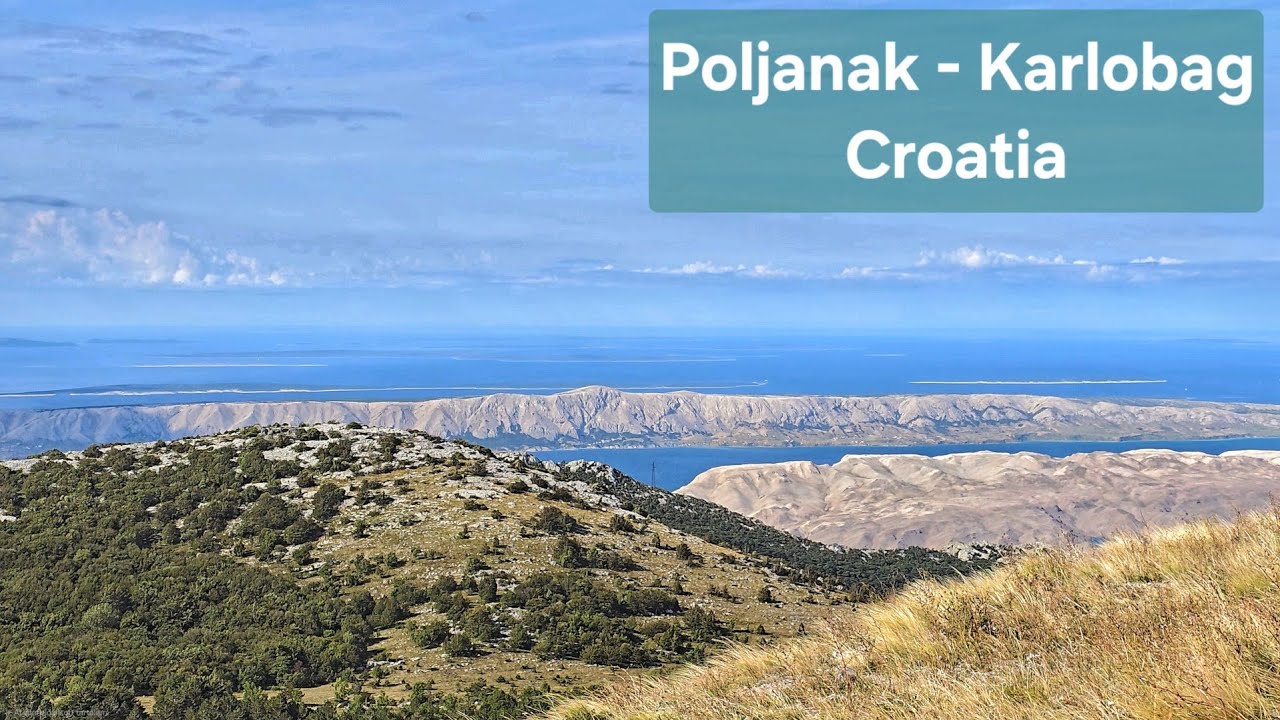 Poljanak - Karlobag via Bunic - GOSPIĆ - Vidikovac Baške Oštarije - PAG Viewpoint, Croatia,Sept.2025