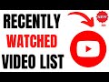 How to Find Recently Watched Videos on YouTube - 2026 Guide