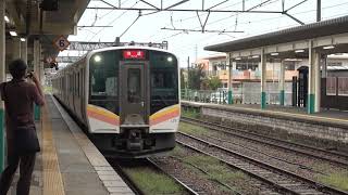 20180915　快速DLリレー号新津行き　新津駅到着
