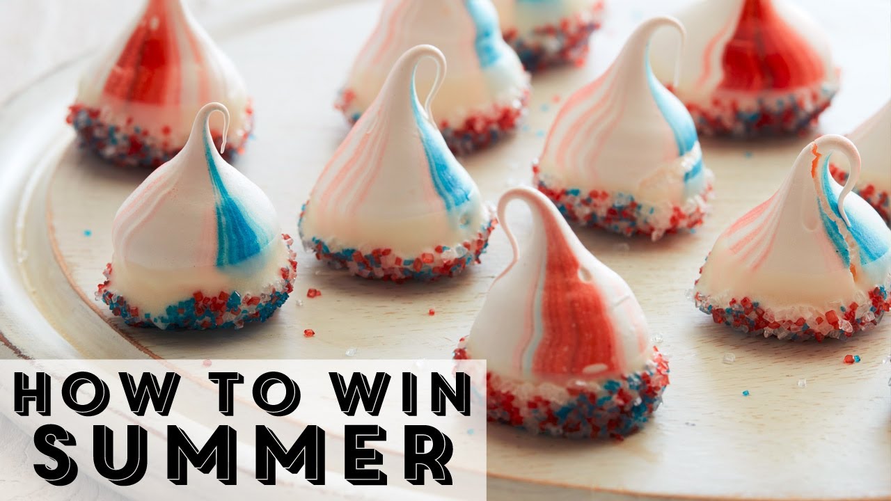 Red, White and Blue Meringues | Food Network
