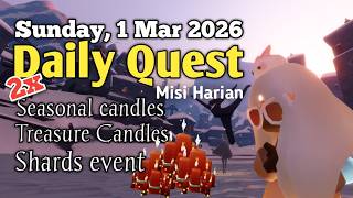 Sky Daily Quest Today - Valley Of Triumph 1 Mar 2026 Sky Children Of The Light Sandwichies Ch