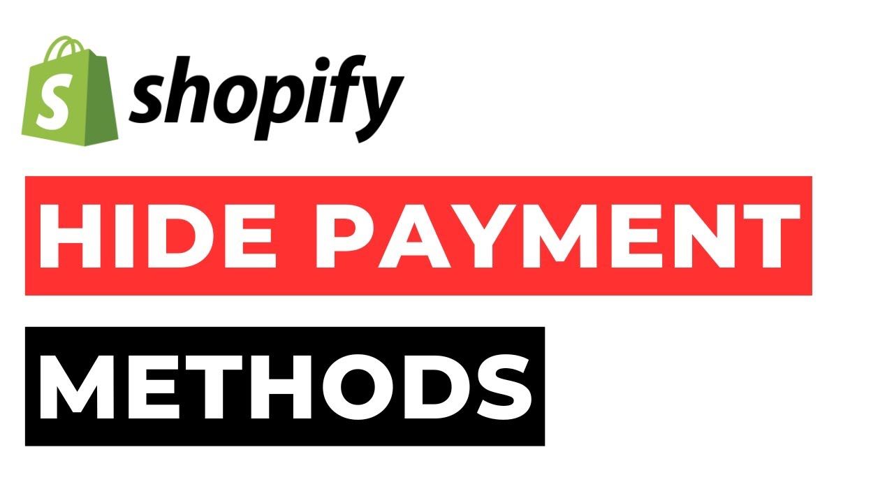 Want to HIDE Payment Methods on Shopify? Watch This Now - YouTube
