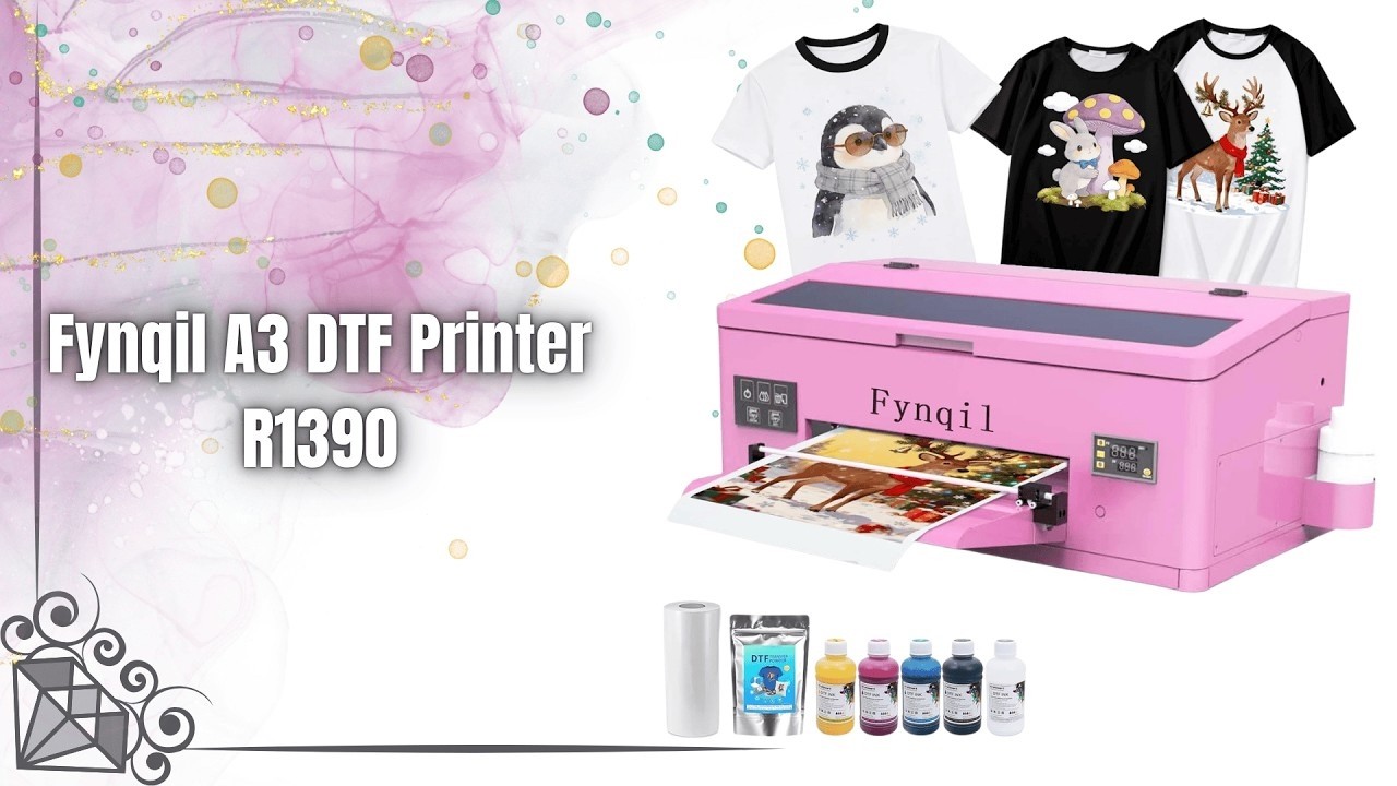 A3 DTF Printer R1390 Review 👕 Direct-to-Film T-Shirt Printing | White Ink + Auto Cleaning