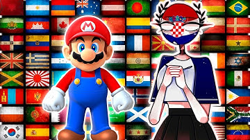 Countryhumans reacts to Super Mario in different languages meme