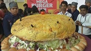 Giant burger took 16 hours to bake