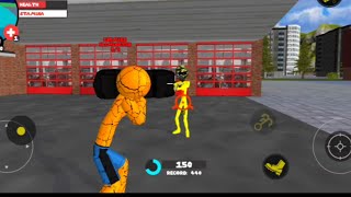 Gaint Stone Stickmen Rope Hero Vice City Crime Simulator Android Gameplay By Games Zone screenshot 3