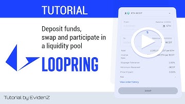 Tutorial: How to use Loopring (Deposit funds, Swap, Provide liquidity, Rewards) x EvidenZ $BCDT