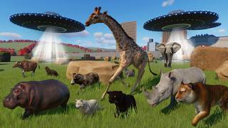 200 Animals Race & Escape Alien Invasion to The Bunker included Giraffe, Lion, Tiger, Hippo screenshot 1