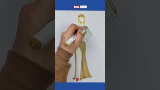 Luxury Dress Design Tutorial 🎨 | SSM Fashion #shorts