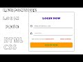 How to create a login from using html and css