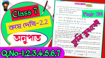 Class 7 Maths Koshe dekhi 2.2 Bangla/সপ্তম শ্রেণির গনিত কষে দেখি 2.2/Class 7 math 2.2/ অনুপাত