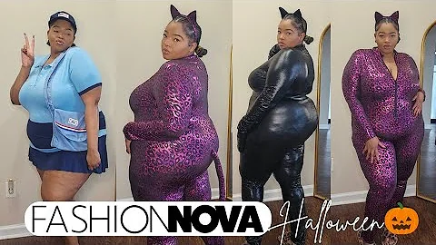 Fashion Nova Curve Halloween Costumes Try On Haul | Plus Size 3x to 4x | Victoria Lashay 