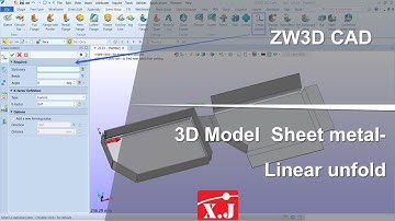ZW3D คู่มือ สอนการใช้งาน CAD - Bend - Linear unfold