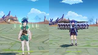 Scaramouch Wanderer Vs Venti Who Is Better?? Burst Comparison