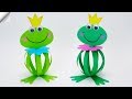 Funny frogs Moving paper TOYS  Easy paper crafts for kids