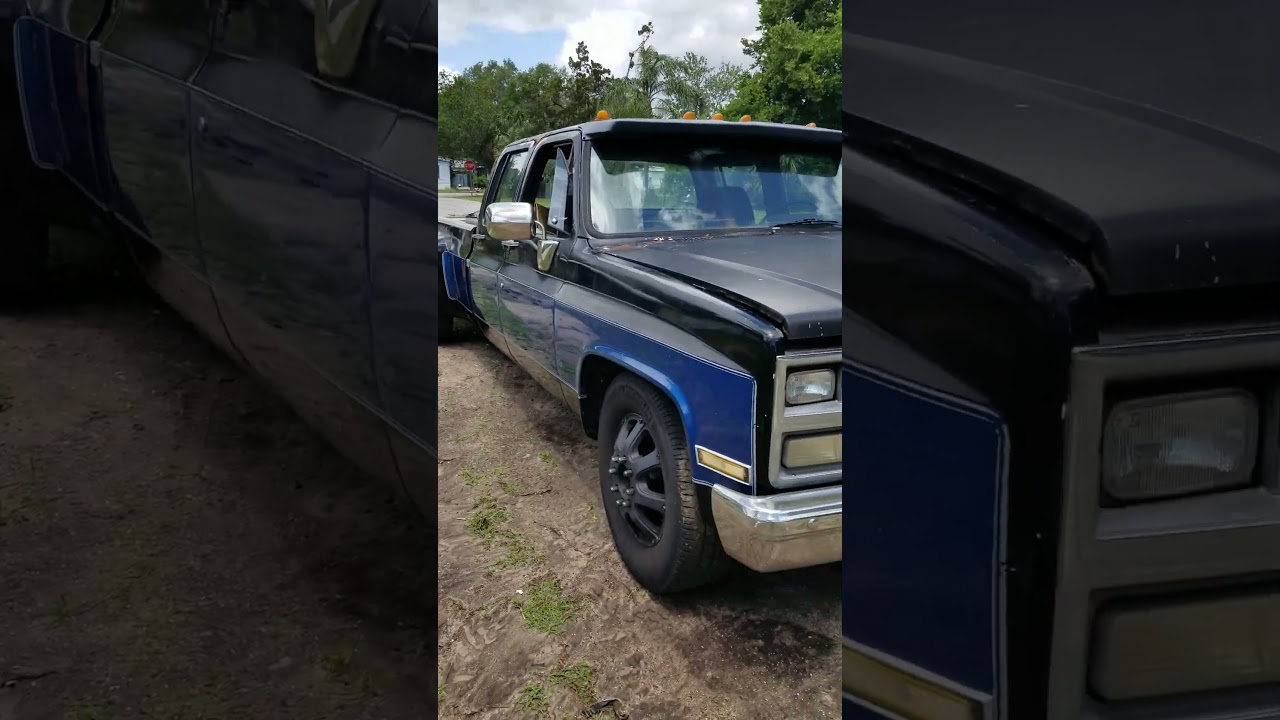 1989 3+3 square body Chevy long bed dually with SBC&auto